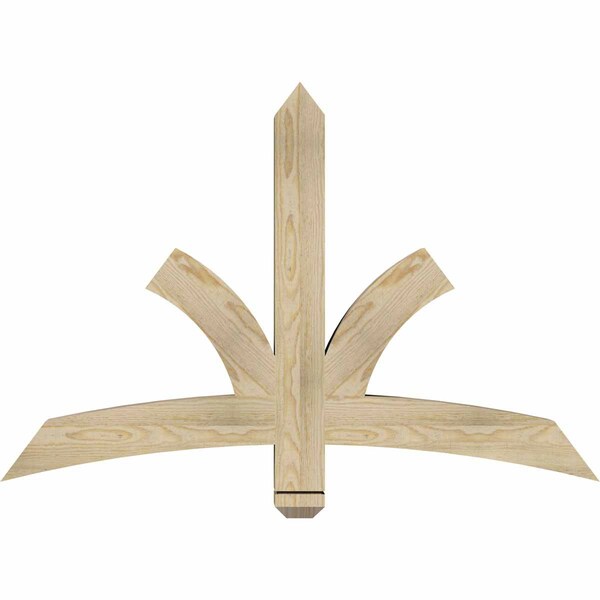 Ekena Millwork Davenport Rough Sawn Timber Gable Bracket, Douglas Fir, 48"W x 32"H x 4"D x 4"F, 16/12 Pitch GBW048X32X0404DAV00RDF - main